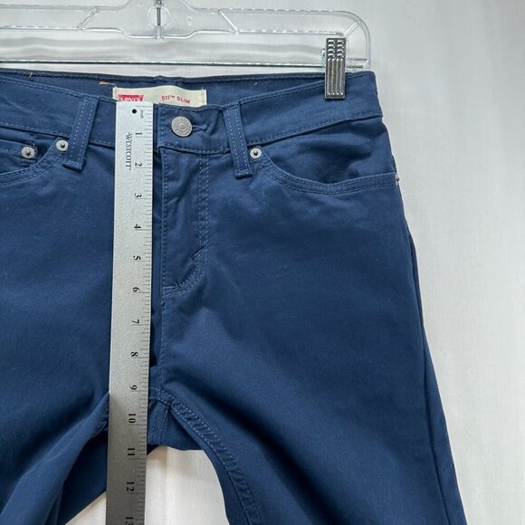 Levi's 511 Slim Pants Youth Boys Sz 14(27x27) Regular Fit Straight Stretch Blue - Picture 11 of 12